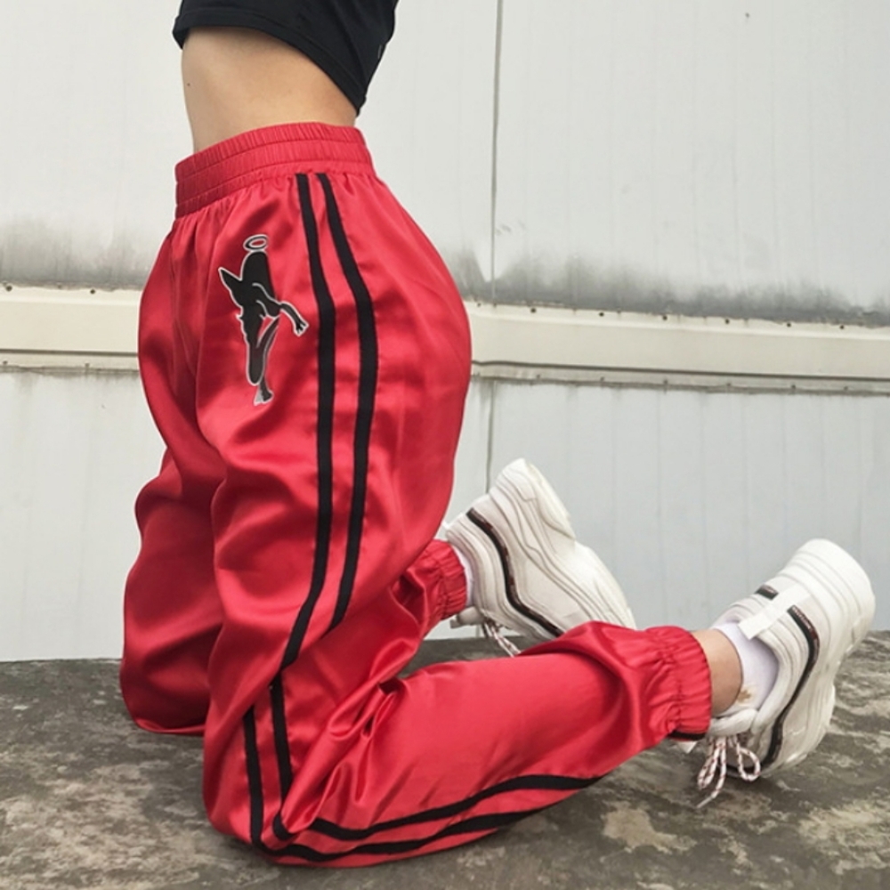 Red Satin Angel/Devil Joggers ❤🕊🖤